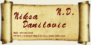 Nikša Danilović vizit kartica